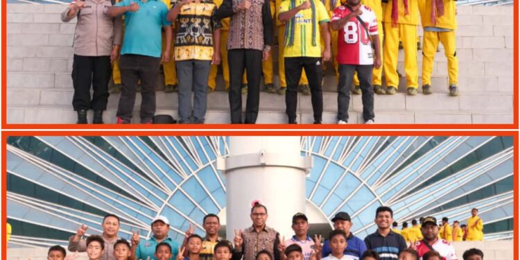 Lepas Kontingen Sepakbola NTT, Wagub Johni : Kalian Bertanding Untuk Menang