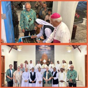 Sekda Tapo Bali Hadiri Perayaan Syukur Pemberkatan Rumah dan Hidup Membiara SJMJ di Watomiten Oleh Uskup Larantuka Mgr Frans Kopong Kung