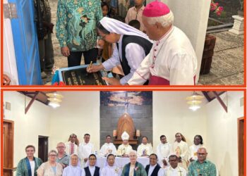 Sekda Tapo Bali Hadiri Perayaan Syukur Pemberkatan Rumah dan Hidup Membiara SJMJ di Watomiten Oleh Uskup Larantuka Mgr Frans Kopong Kung