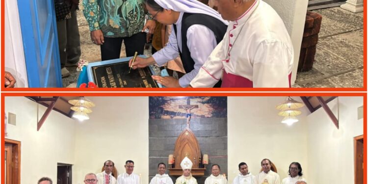 Sekda Tapo Bali Hadiri Perayaan Syukur Pemberkatan Rumah dan Hidup Membiara SJMJ di Watomiten Oleh Uskup Larantuka Mgr Frans Kopong Kung