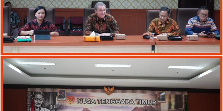 Gubernur NTT dan Tim Tidal Bridge, Bahas Proyek Pembangkit Listrik Tenaga Arus Laut Larantuka