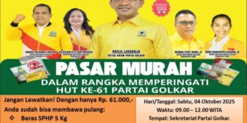 Sambut HUT Partai Golkar, Pengurus Golkar Ende Gelar Pasar Murah Untuk Rakyat
