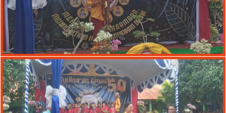 Kepala SD Inpres 1 Waikomo Veronika Ose, S.Pd : Perayaan Syukur 50 Tahun Tonggak Sejarah Penting, “Merajut Kebersamaan, Meningkatkan Mutu Pendidikan Dasar”