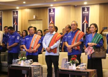 Gubernur Melki Hadiri Rakerda DPD Partai Demokrat NTT