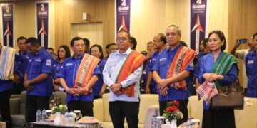 Gubernur Melki Hadiri Rakerda DPD Partai Demokrat NTT