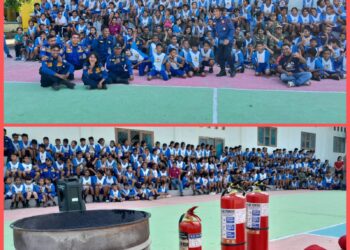 Satuan Polisi Pamong Praja Lembata Simulasi Pencegahan Damkar di Sekolah Santa Theresia Lewoleba