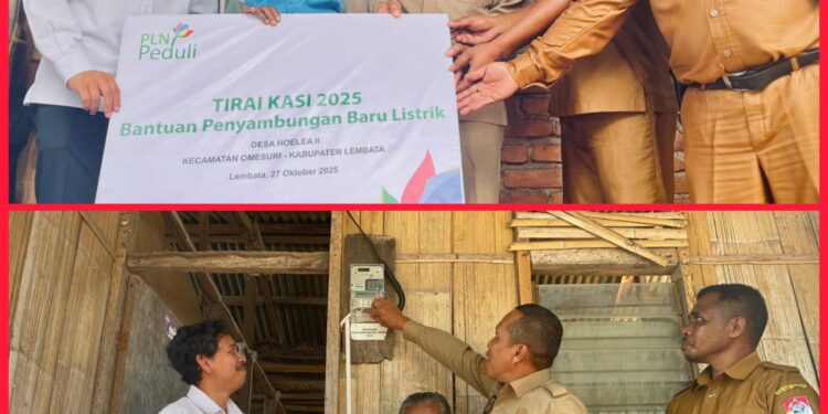 Tirai Kasi 2025, Kado Spesial PLN untuk 190 Kaluarga Lembata, Wabup Nasir Hadirkan Cahaya di Rumah Ibu Maria