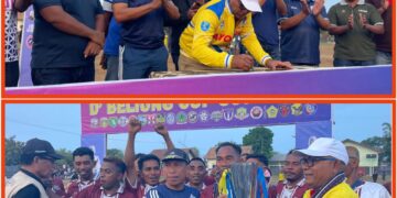 Bupati Lembata Resmikan Lapangan Sepak Bola Dadu Bliung Kolipadan Usai Tutup Turnamen D’Bliung Cup