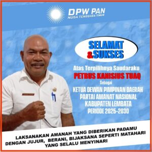 Bupati Kanis Tuaq Pimpin DPD PAN Lembata 2025-2030