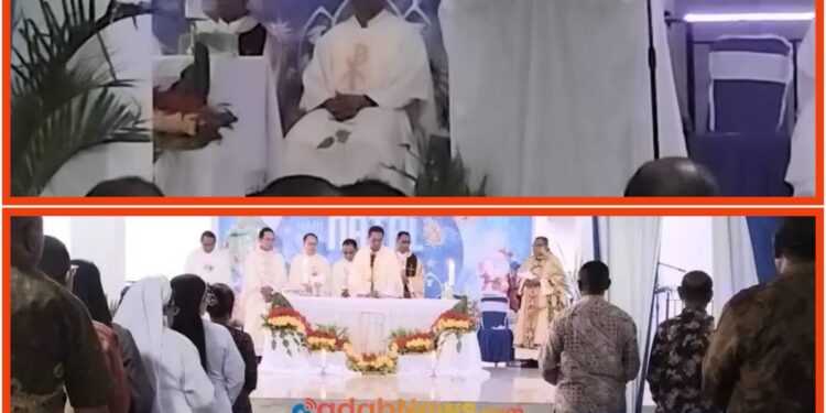 Romo Sinyo Da Gomez Pimpin Misa Open House Natal 2025 di Rujab Bupati Lembata