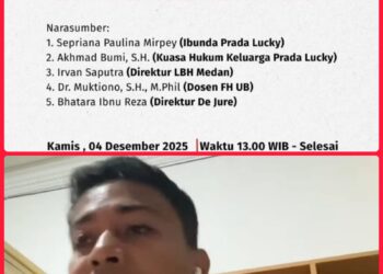 Mengawal Tuntutan dan Vonis Kasus Prada Lucky, Imparsial Gelar Diskusi Via Zoom