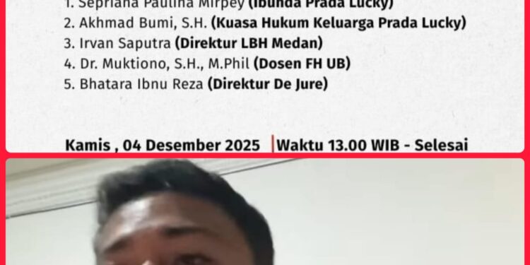 Mengawal Tuntutan dan Vonis Kasus Prada Lucky, Imparsial Gelar Diskusi Via Zoom