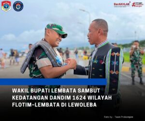 Wakil Bupati Lembata Sambut Dandim 1624  Flotim–Lembata di Pelabuhan Lewoleba