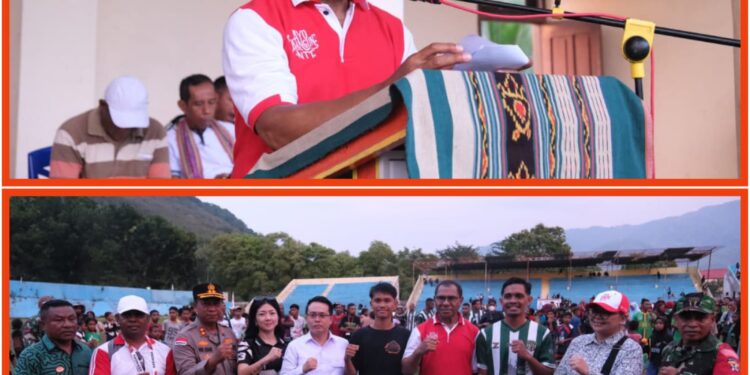 Wagub Tutup Turnamen Garuda Gerindra Alor  Cup I 2025 : Apresiasi Sportivitas dan Potensi Atlet Muda