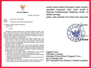 Bupati Lembata Minta ASDP Uji Coba Sandar Kapal di Pelabuhan Waijarang