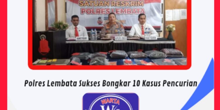 Polres Lembata Sukses Bongkar 10 Kasus Pencurian