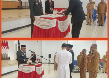 Bupati Lembata Lantik Sekretaris Dinas Dukcapil, Mikhael Jadi Pelaksana Tugas  Camat Nubatukan, Tekankan Kinerja dan Target PAD