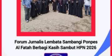 Forum Jurnalis Lembata Sambangi Ponpes Al Fatah Berbagi Kasih Sambut HPN 2026