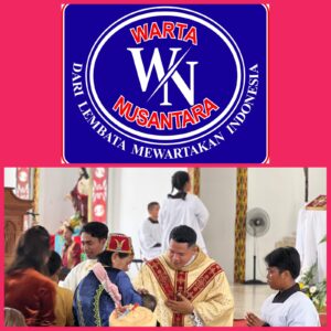 RD. Yovinus Andinata, Pr. Pimpin Misa Perdana di Paroki Santa Maria Ratu Damai Nehas Liah Bing, Kutai Timur