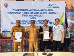 Pemkab Lembata dan BPJS Ketenagakerjaan Teken Kerja Sama Perlindungan Pekerja Rentan