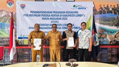 Pemkab Lembata dan BPJS Ketenagakerjaan Teken Kerja Sama Perlindungan Pekerja Rentan