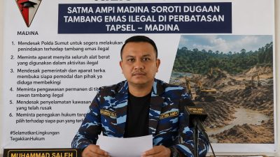 “SATMA AMPI Soroti Dugaan 20 Alat Berat Tambang Ilegal di Perbatasan Tapsel–Madina”