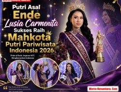 Putri Asal Ende Lusia Carmenita Sukses Raih Mahkota Putri Pariwisata Indonesia 2026