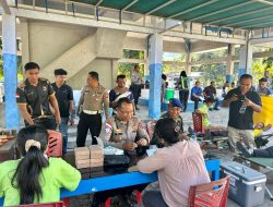 Sambut HUT Lantas Bhayangkara ke-71, Satlantas Polres Ende Gelar Bakti Kesehatan dan Donor Darah di Terminal Rewarangga
