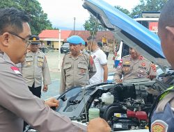 Siap Operasional Pasca Gempa, Kapolres Ende Cek Langsung Kelayakan Seluruh Kendaraan Dinas