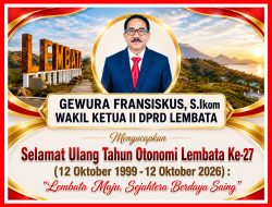 Gewura Fransiskus : Otonomi Lembata 27 Tahun, Pacu Ekonomi Rakyat dan Pemerataan Pembangunan
