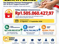 Pameran Pembangunan NTT Himpun Dana Gempa Flores Rp 1,5 Miliar dan Dampak Ekonomi Rp8,34 Miliar