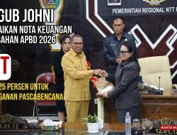 Wagub Johni Sampaikan Nota Keuangan Perubahan APBD 2026, BTT Naik 725 Persen untuk Penanganan Pascabencana