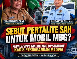 Sebut Pertalite Sah untuk Mobil MBG, Kepala SPPG Malintang Di “semprot” Kadis Perdagangan Madina