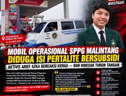 Mobil Operasional SPPG Malintang, Diduga Sengaja Gunakan Pertalite. Aktivis Bereaksi Keras.